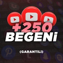Youtube 250 Türk Beğeni - Otomatik - Garantili