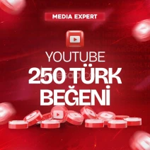 YouTube 250 Türk Beğeni - Yüksek Hız ve Kaliteli