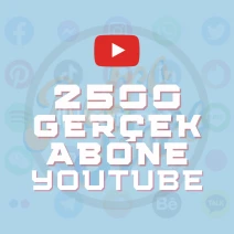 Youtube 2500 Gerçek Abone - Hızlı Teslimat