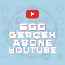 Youtube 500 Gerçek Abone - Hızlı Teslimat