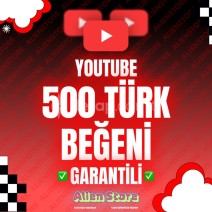 Youtube 500 Türk Beğeni 👍🏻 Garantili ♻️