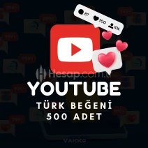 YouTube 500 Türk Beğeni - Garantili
