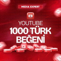 YouTube 1.000 Türk Beğeni - Yüksek Hız ve Kaliteli