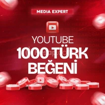 YouTube 1.000 Türk Beğeni - Yüksek Hız ve Kaliteli
