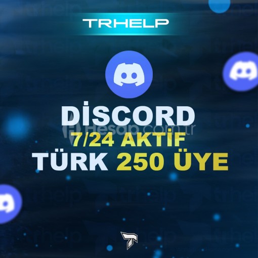 250 7/24 Discord Aktif Türkl Üye |Ultra Kalite ANLIK