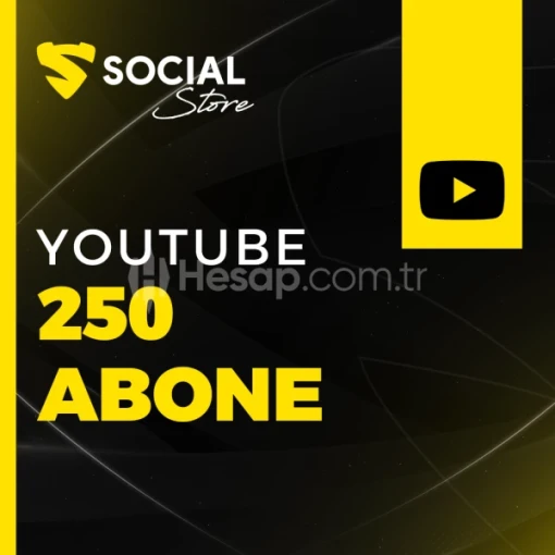 YouTube 250 Abone - Düşüş Yok