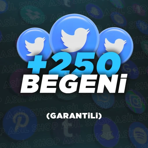 Twitter 250 Global Beğeni - Garanti + Otomatik