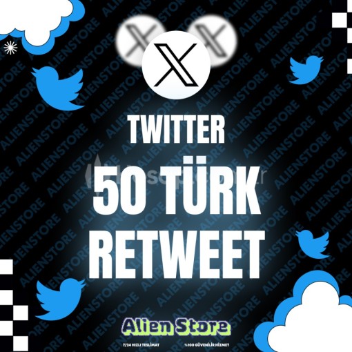 Twitter (X) 50 Türk Gerçek Retweet🔵