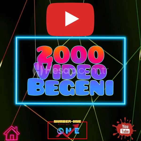 Youtube 2000 Video Beğeni / Stabil Başlar /
