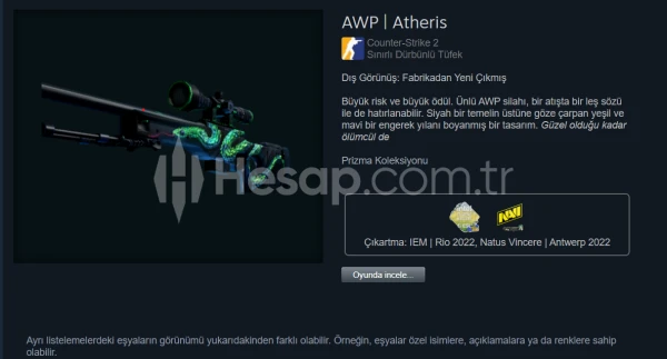 AWP | Atheris (Fabrikadan Yeni Çıkmış)