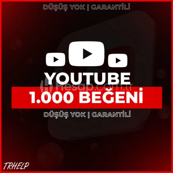 1.000 YouTube Beğeni | DÜŞÜŞ YOK