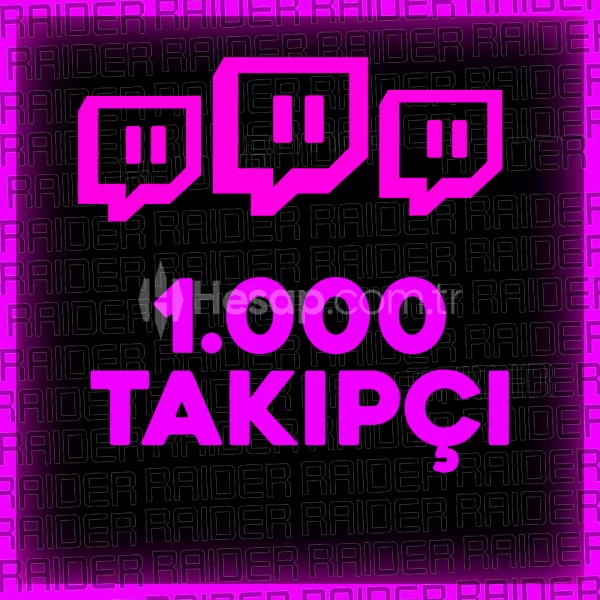 (DÜŞÜŞ YOK) Twitch 1000 Gerçek Takipçi