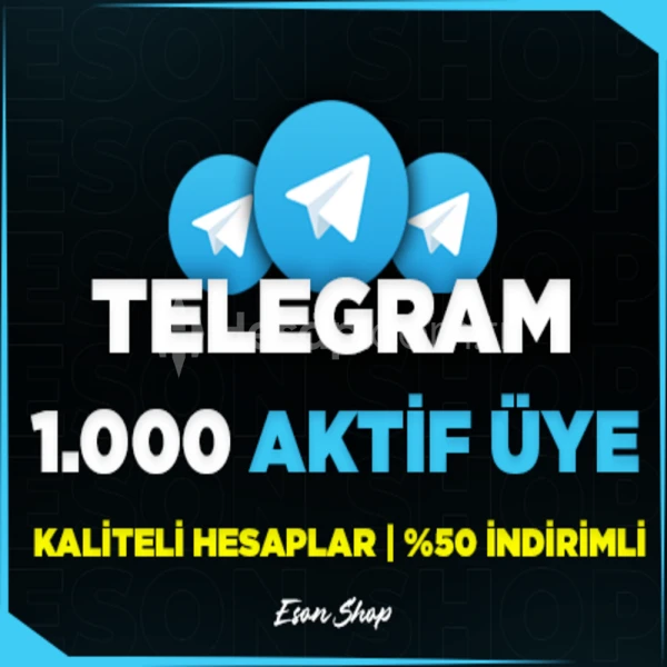 ⭐[DÜŞÜŞ YOK] TELEGRAM 1000 AKTİF ÜYE⭐