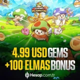 Legend of Mushroom 4.99 USD Gems + 100 Elmas