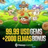 Legend of Mushroom 99.99 USD Gems + 2000 Elmas
